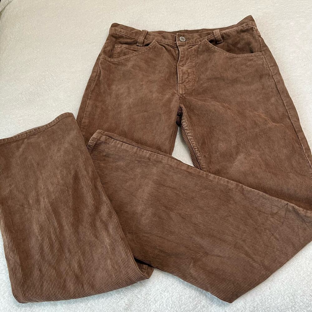 John Galt Corduroy Jeans Sz 5 Brown Slight Flair Mid Rise